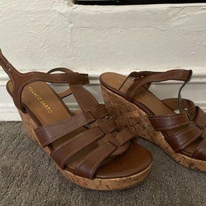 Size 8: Brown Cork Wedges